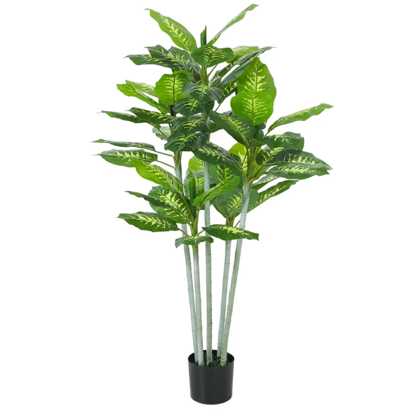 Plante artificielle d'intérieur 150 x 17 x 14.5 cm feuillage réaliste sans entretien moderne salon en plastique vert 21_0001238