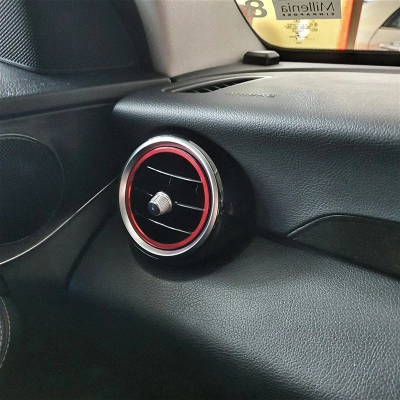 Entourages grilles climatisation Mercedes Classe C W205 - Rouge Bleu