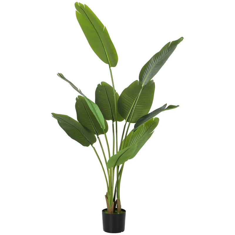 Plante artificielle oiseau de paradis intérieur 160 x 16,5 x 13,5 cm sans entretien stable contemporain en plastique vert 21_0001392