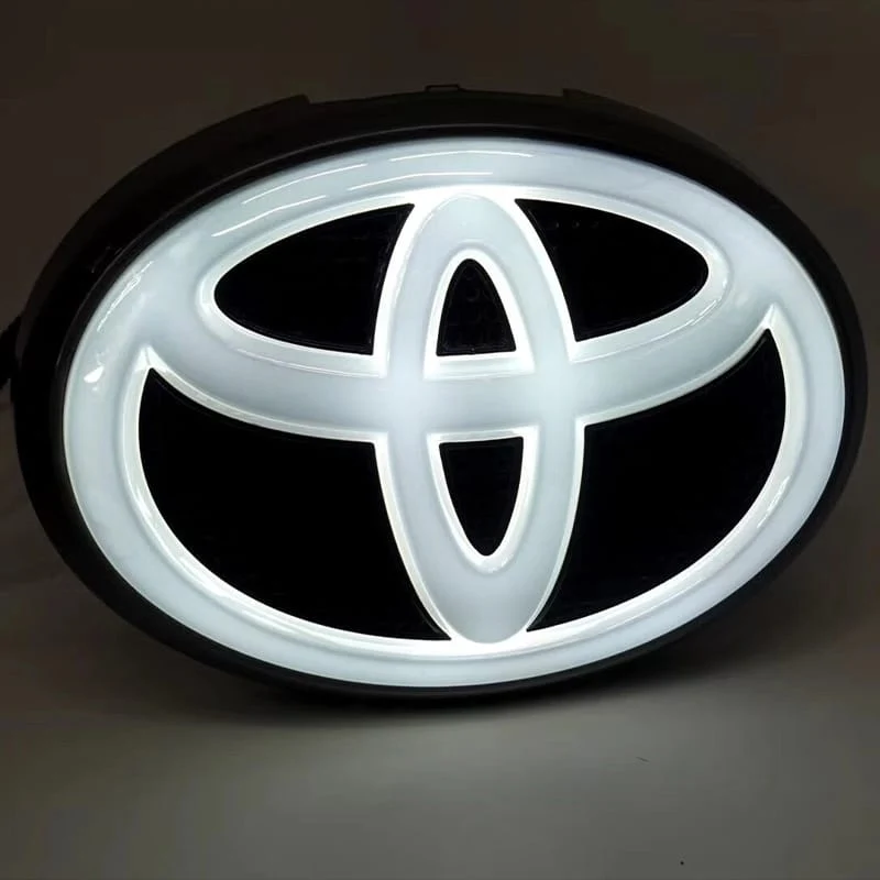 Badge Toyota LED Lumineux Chromé RGB Calandre