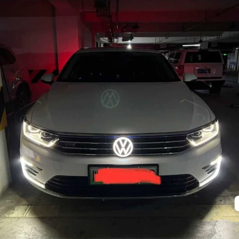 Emblème Calandre VW Lumineux LED Étanche 120-155mm