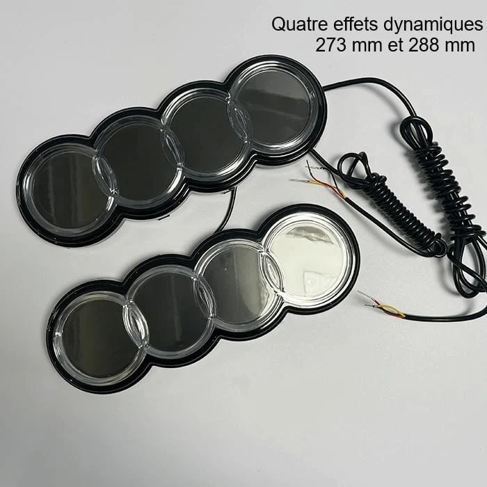 Emblème LED Audi A7 Calandre Dynamique Noir Argent