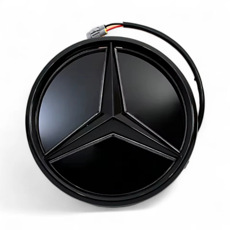 Emblème calandre Mercedes lumineux LED noir brillant