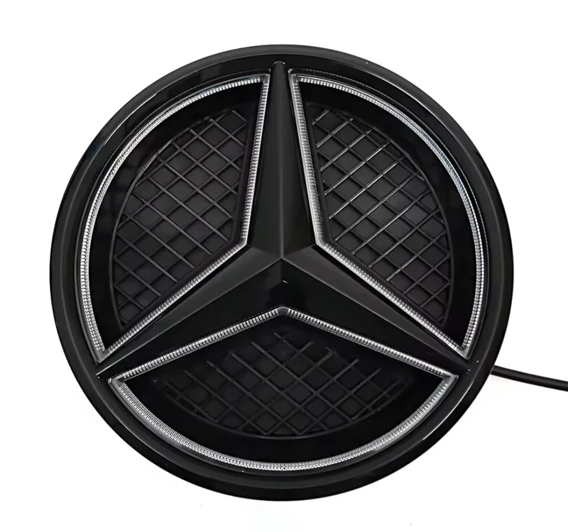 Emblème calandre Mercedes lumineux LED noir brillant