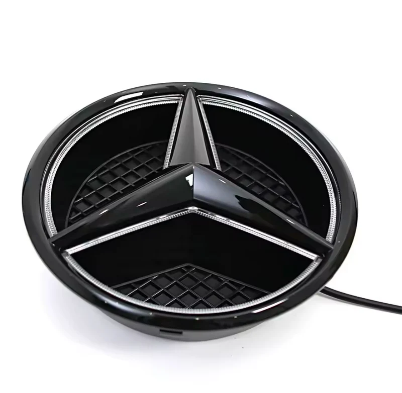 Emblème calandre Mercedes lumineux LED noir brillant