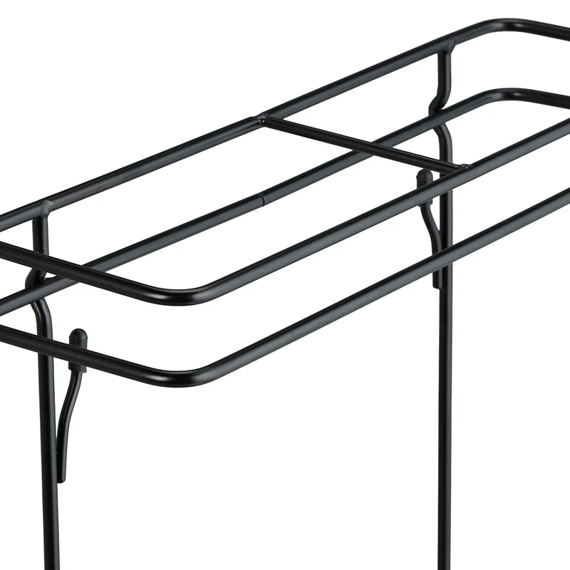 Porte-parapluie métallique design moderne pour entrée bureau 54 x 30,5 x 15 cm en acier noir 13_0014125