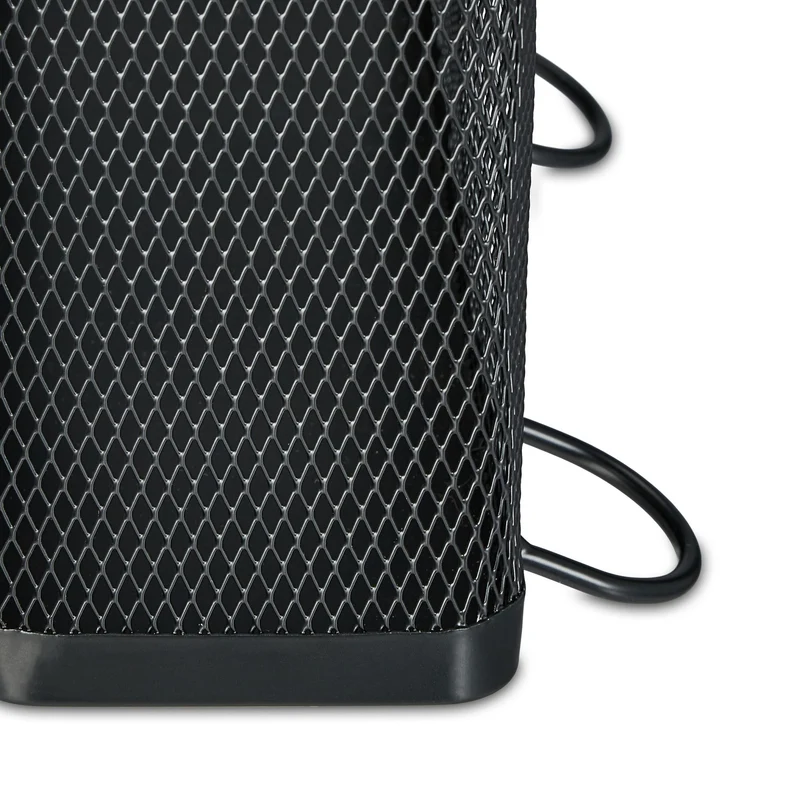 Porte-parapluie métallique design moderne pour entrée bureau 54 x 30,5 x 15 cm en acier noir 13_0014125