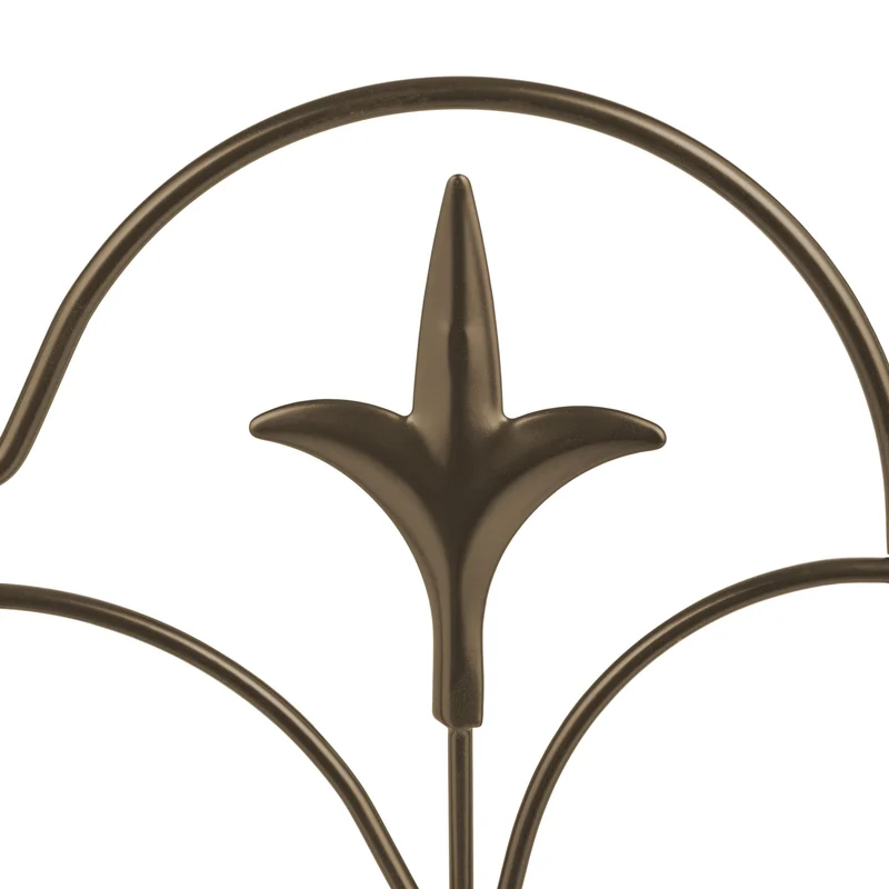 Lot de 4 bordures de jardin en métal basse avec ornements décoratifs 90 x 30 cm en acier bronze 13_0014975