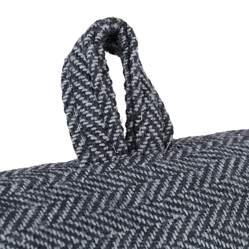 Boudin de porte contre courant d'air design épuré 10 x 76 x 7 cm en polyester gris 13_0014935
