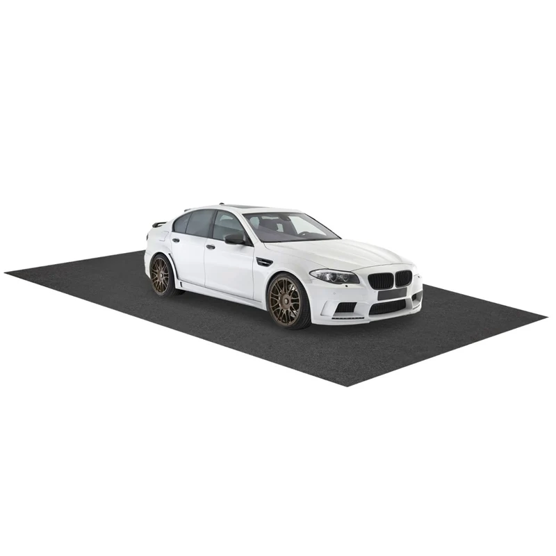 Tapis de sol imperméable 600 x 220 cm antidérapant et réutilisable idéal garage et sous-sol en tissu polyester gris 20_0014261
