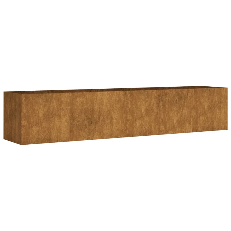 Jardinière bac lit surélevé plantes fleurs terrasse jardin de jardin 200 x 40 x 40 cm acier corten marron 02_0039394