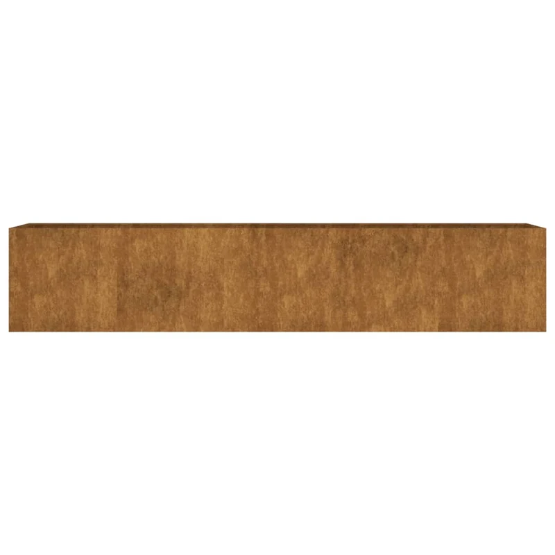 Jardinière bac lit surélevé plantes fleurs terrasse jardin de jardin 200 x 40 x 40 cm acier corten marron 02_0039394
