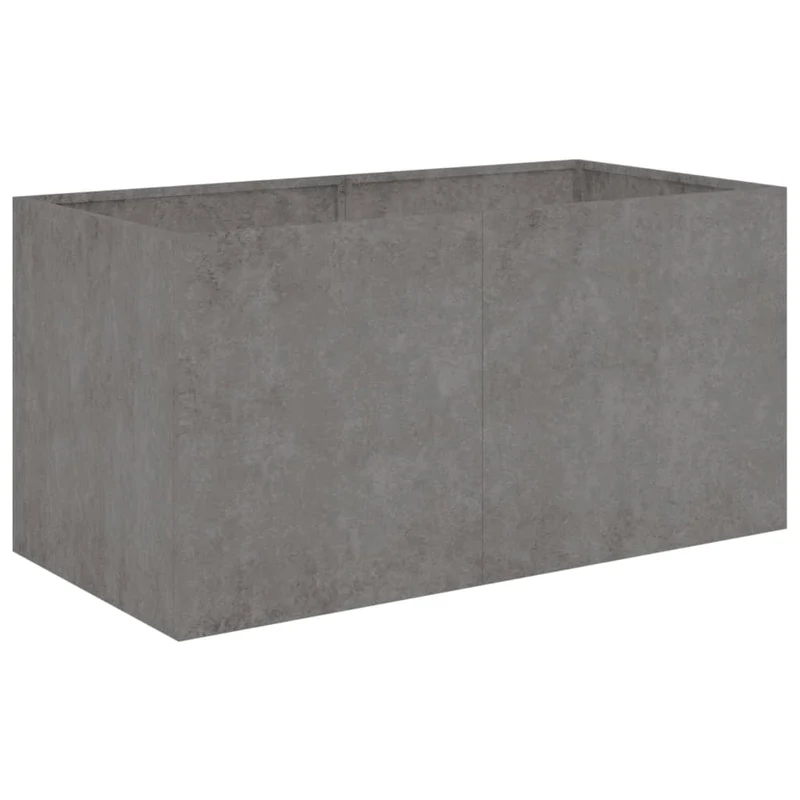 Jardinière bac lit surélevé plantes fleurs terrasse jardin 80 x 40 x 40 cm acier corten marron 02_0037868