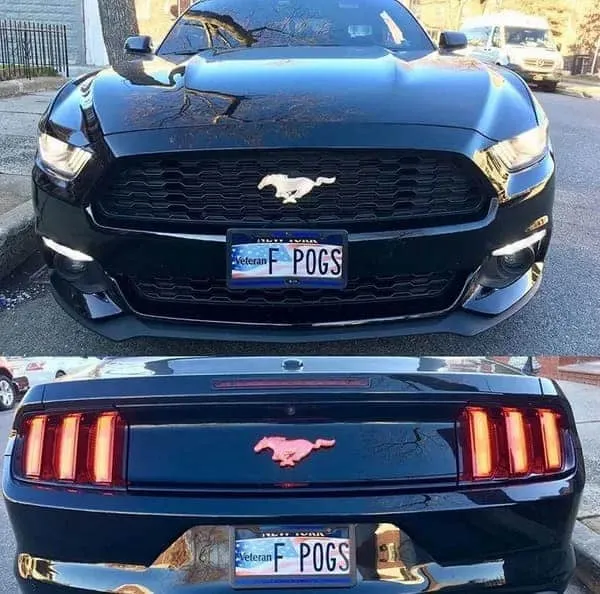 Emblème Lumineux Mustang Chrome 205mm Calandre