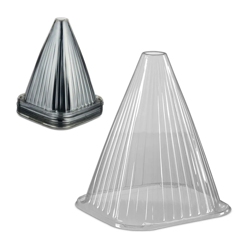 Lot de 32 cloches à salade design jardin climat optimal protection nuisibles 20 x 20 x 25 cm en PVC gris 13_0014392