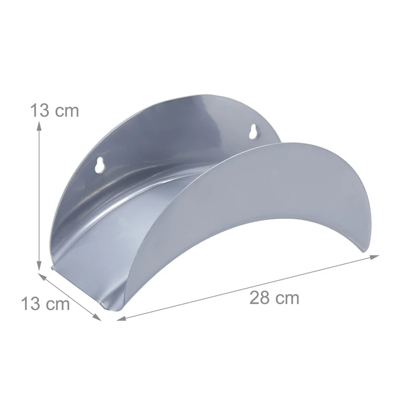 Lot de 3 supports pour tuyau d'arrosage mural rangement peu encombrant jardin finition mate en fer noir 13_0014573