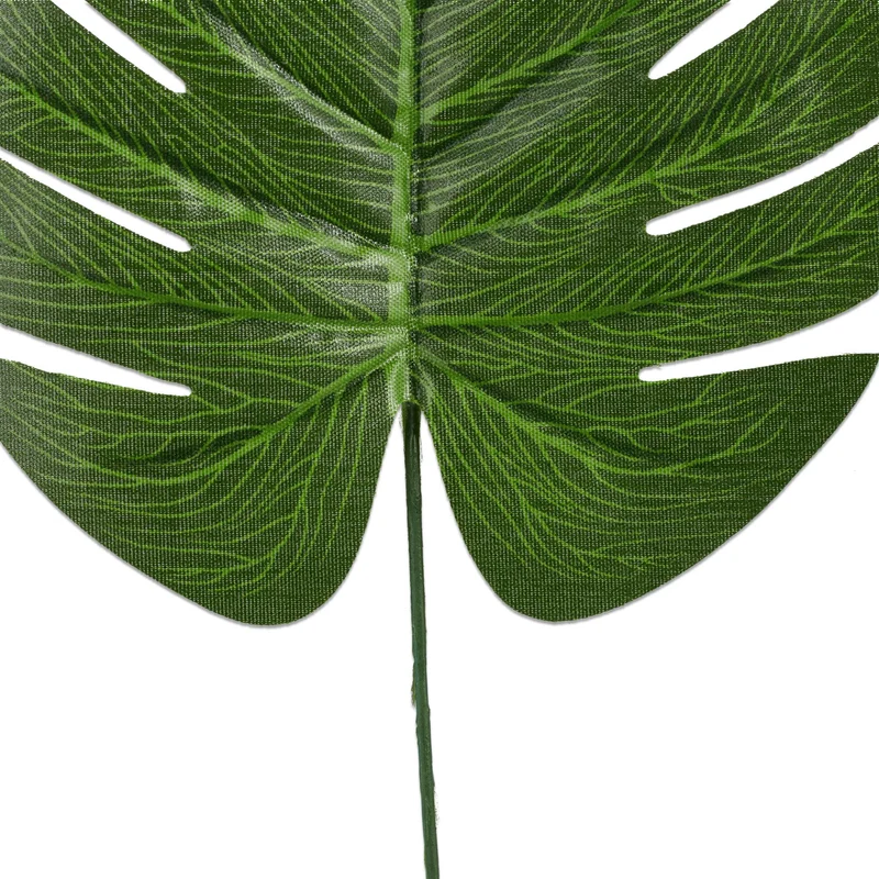 Lot de 72 feuilles de palmier artificielles décoration festive ambiance tropicale 34 x 20 cm en plastique vert 13_0014363