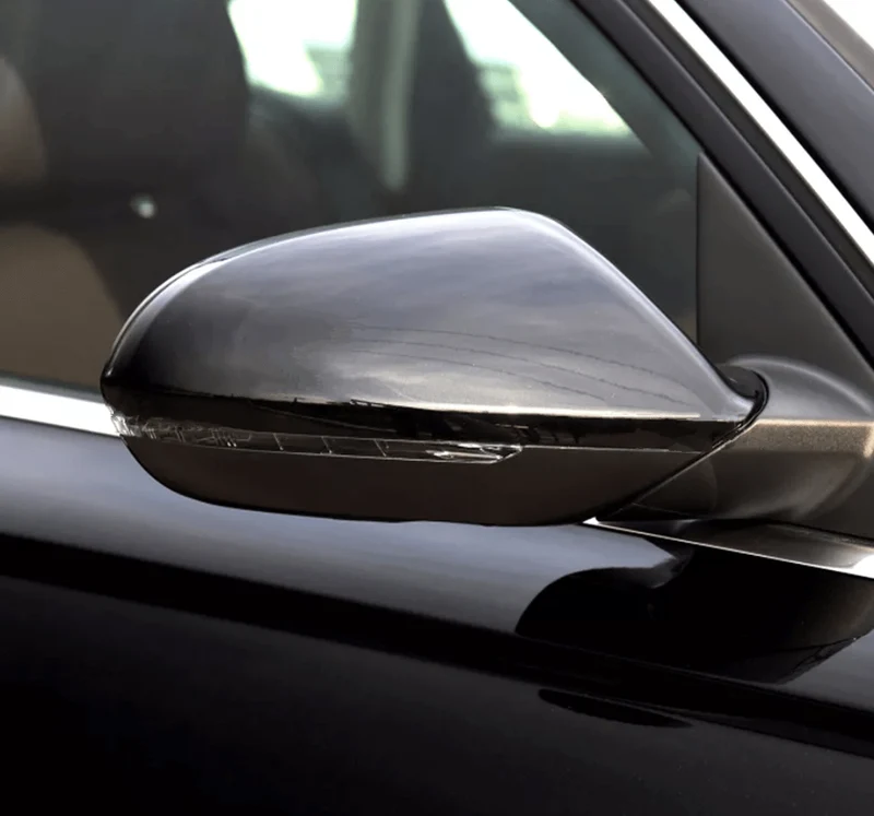Coques rétroviseurs Audi A6 C7 noir brillant