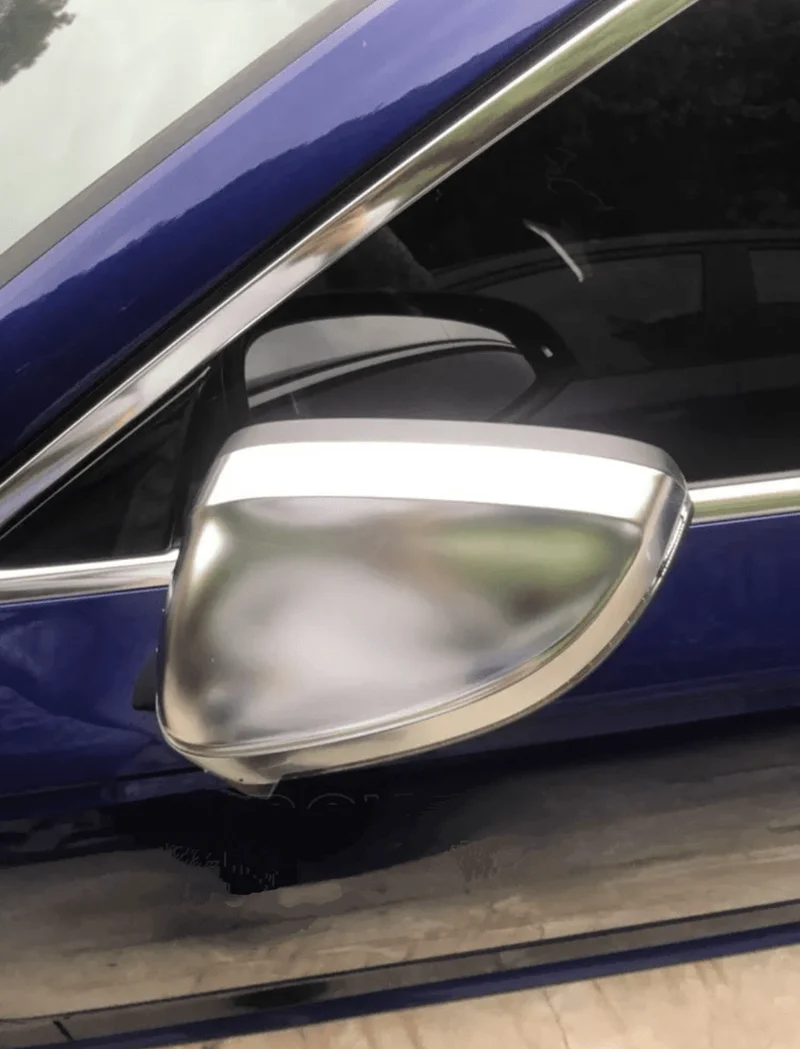Coques rétroviseurs Audi A4 B9 chrome argent mat