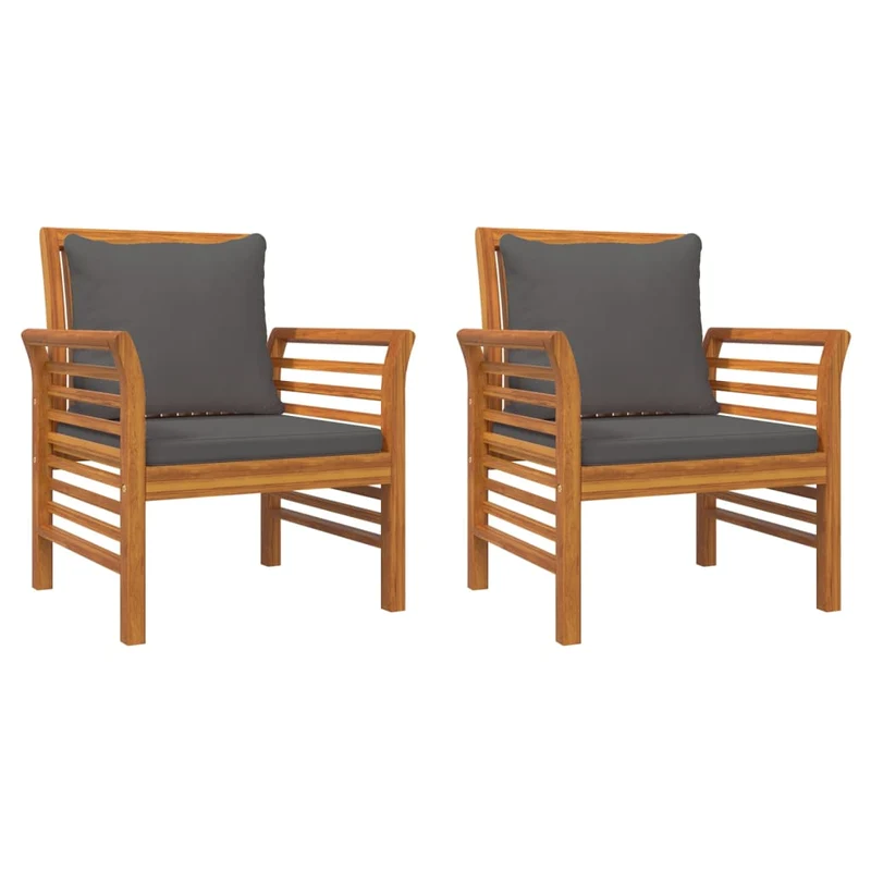 Salon de jardin meuble d'extérieur ensemble de mobilier 3 pièces avec coussins bois massif d'acacia 02_0015959