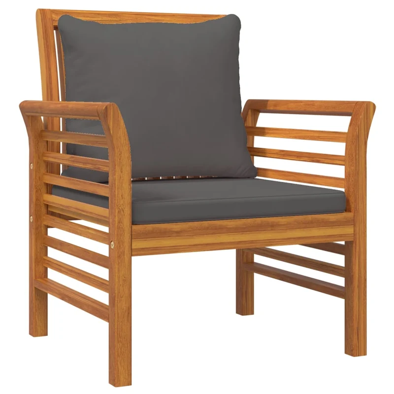 Salon de jardin meuble d'extérieur ensemble de mobilier 3 pièces avec coussins bois massif d'acacia 02_0015959