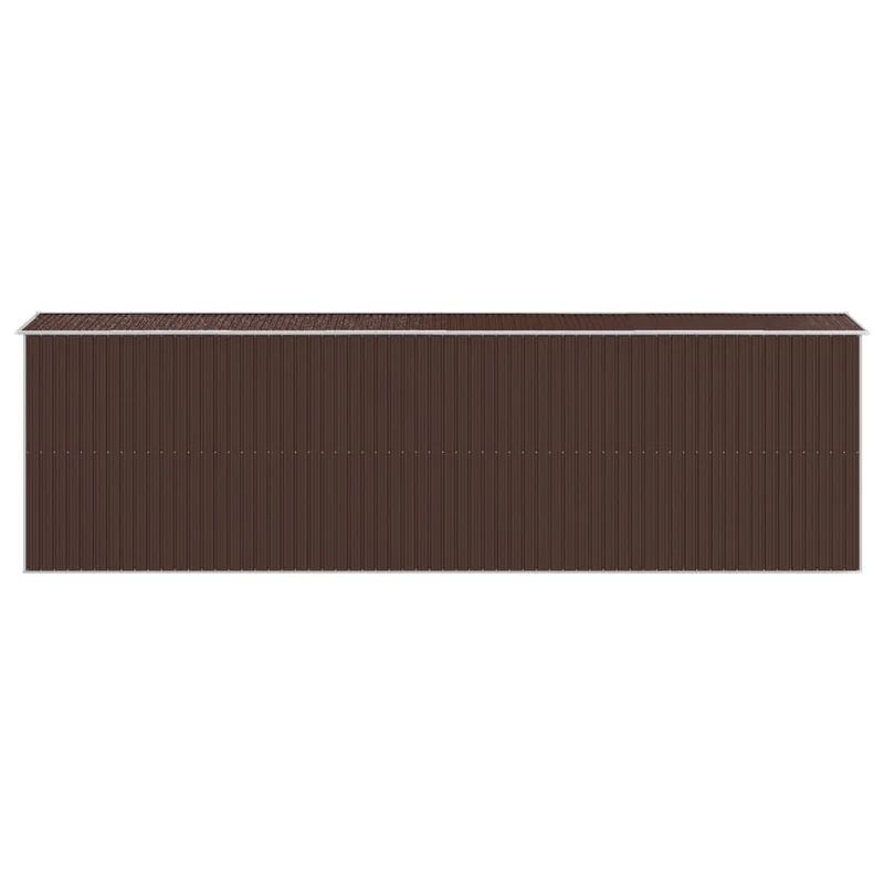 Abri de jardin cabane cabanon maison de stockage remise extérieur hangar outils robuste foncé 192 x 689 x 223 cm acier galvanisé marron 02_0022323