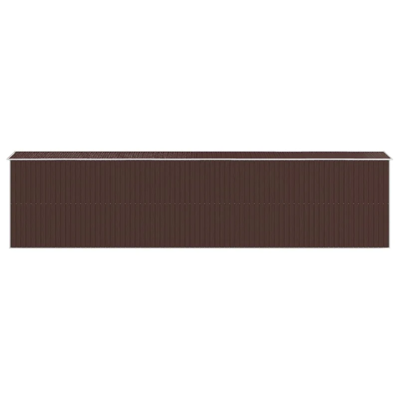 Abri de jardin cabane cabanon maison de stockage remise extérieur hangar outils robuste foncé 192 x 855 x 223 cm acier galvanisé marron 02_0022325