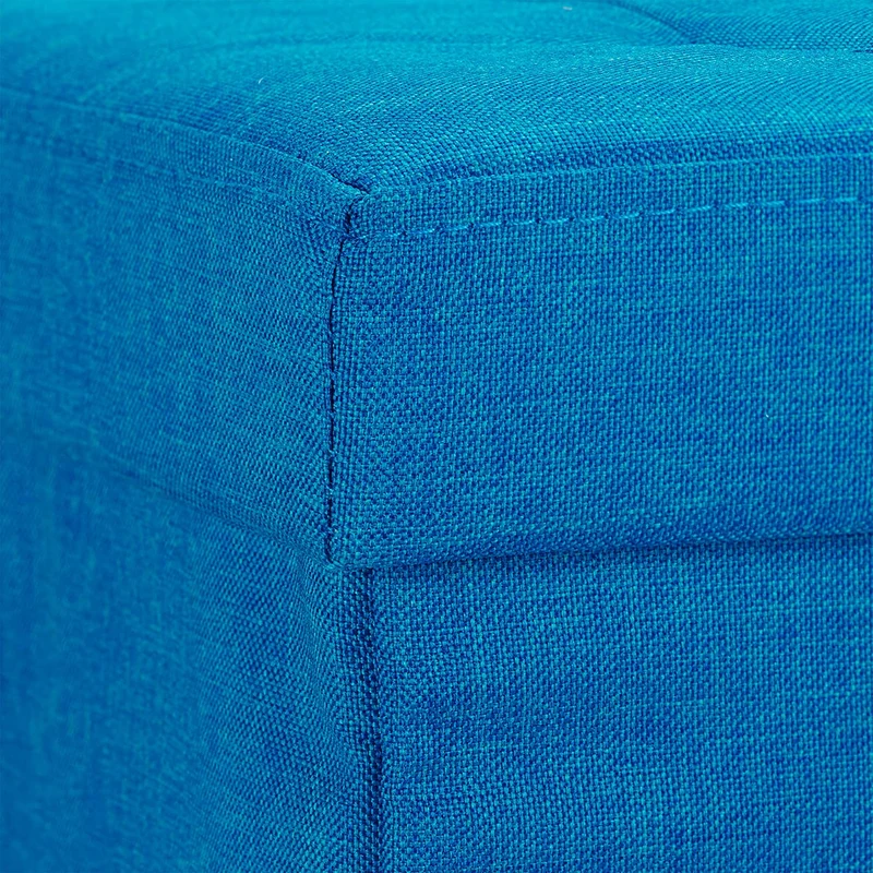 Tabouret banquette pouf de rangement pliant coffre repose-pieds 76 cm lin bleu 13_0002337_2
