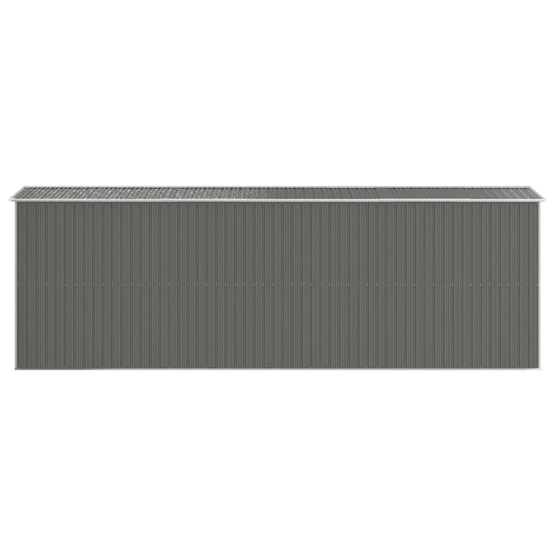 Abri de jardin cabane cabanon maison de stockage remise extérieur hangar outils robuste clair 192 x 606 x 223 cm acier galvanisé gris 02_0022260