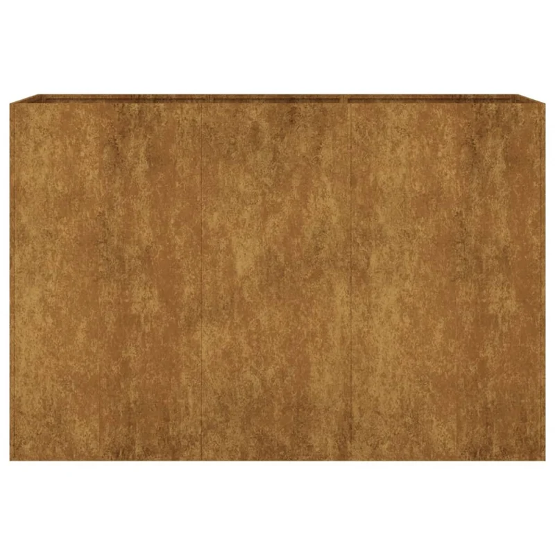 Jardinière bac lit surélevé plantes fleurs terrasse jardin de jardin 120 x 40 x 80 cm acier corten marron 02_0039345