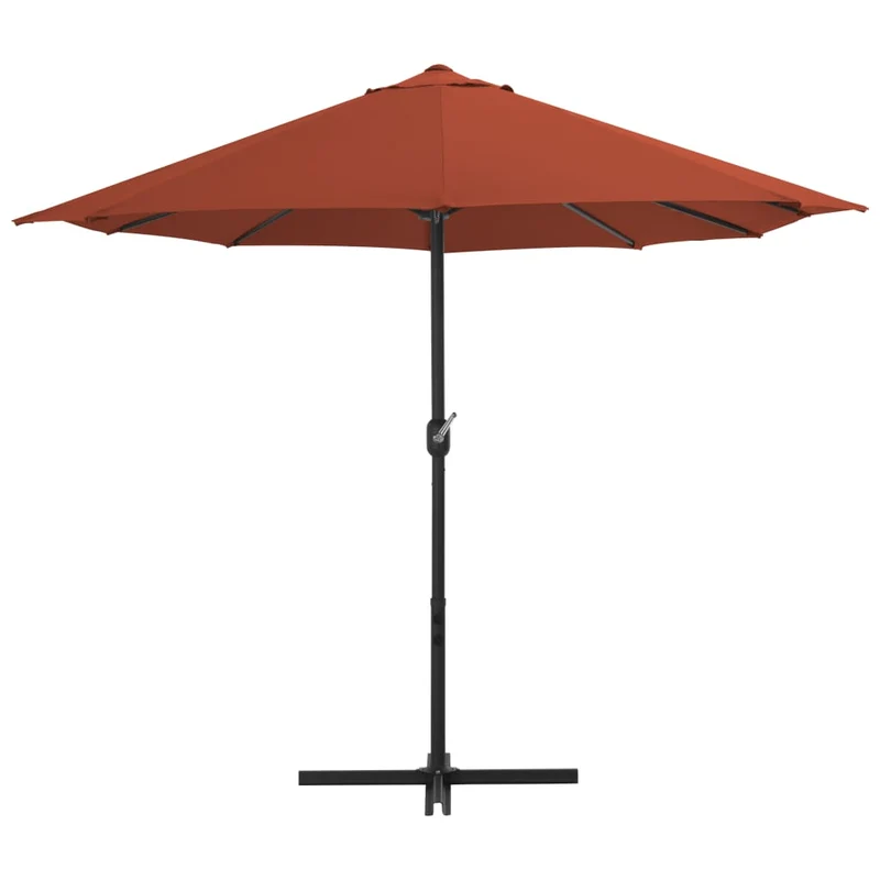 Parasol avec poteau en aluminium 460 x 270 cm orange 02_0008137