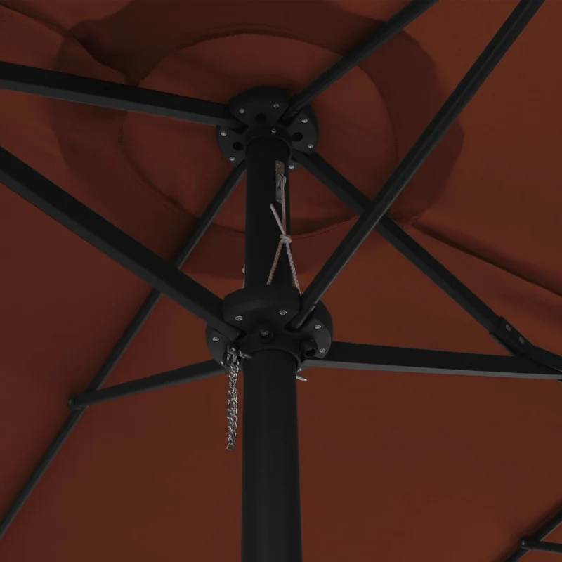 Parasol avec poteau en aluminium 460 x 270 cm orange 02_0008137