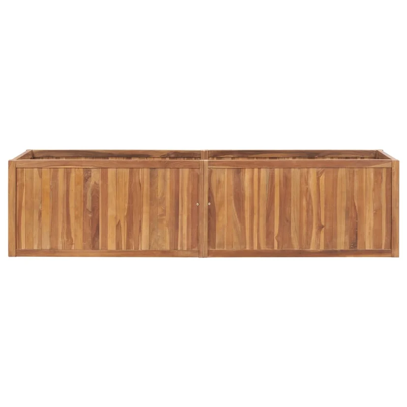 Jardinière bac lit surélevé plantes fleurs terrasse jardin de jardin 200 x 50 x 50 cm bois de teck solide marron 02_0039398