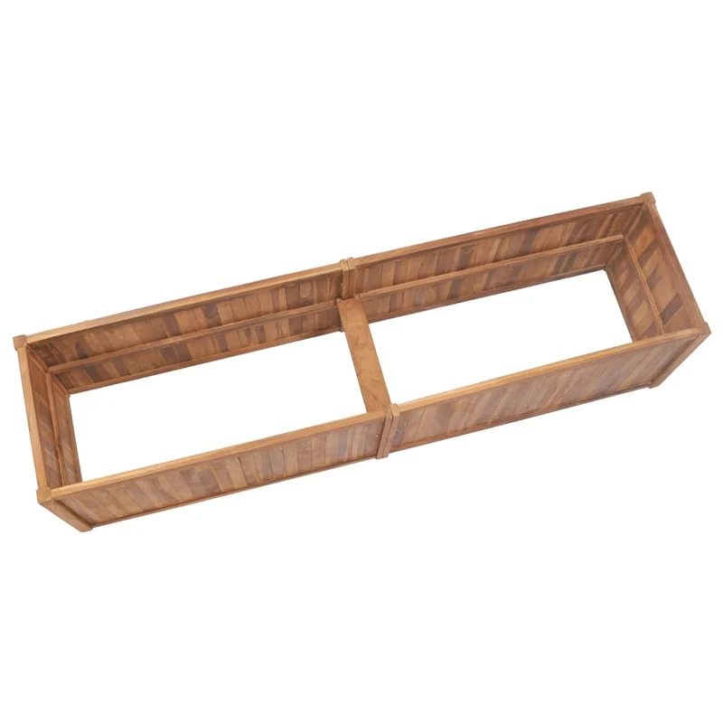 Jardinière bac lit surélevé plantes fleurs terrasse jardin de jardin 200 x 50 x 50 cm bois de teck solide marron 02_0039398