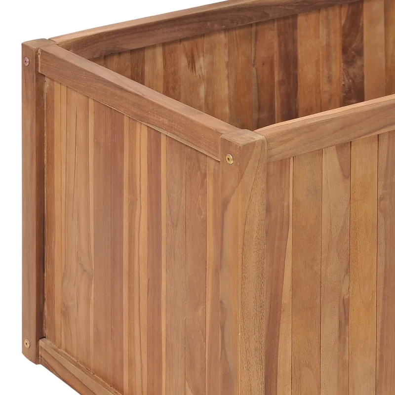 Jardinière bac lit surélevé plantes fleurs terrasse jardin de jardin 200 x 50 x 50 cm bois de teck solide marron 02_0039398