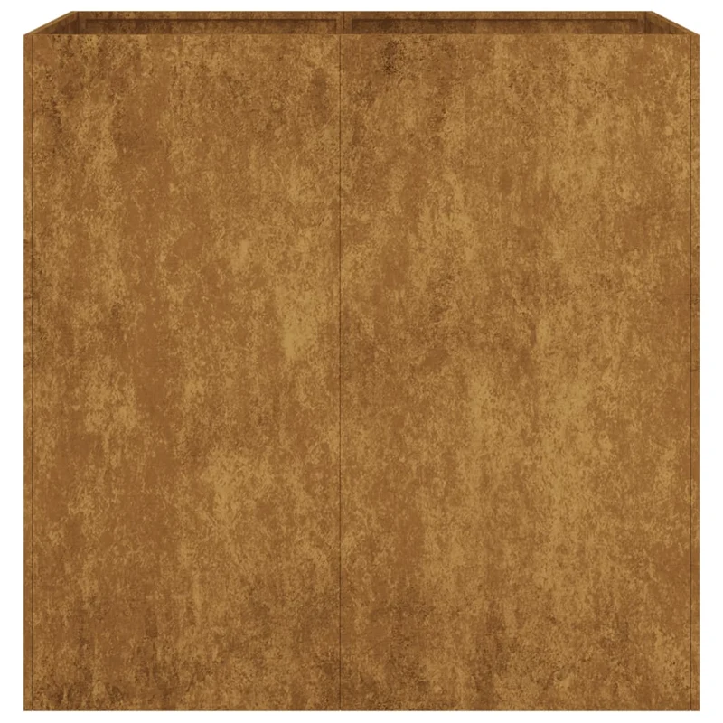 Jardinière bac lit surélevé plantes fleurs terrasse jardin 80 x 40 x 80 cm acier corten marron 02_0037874
