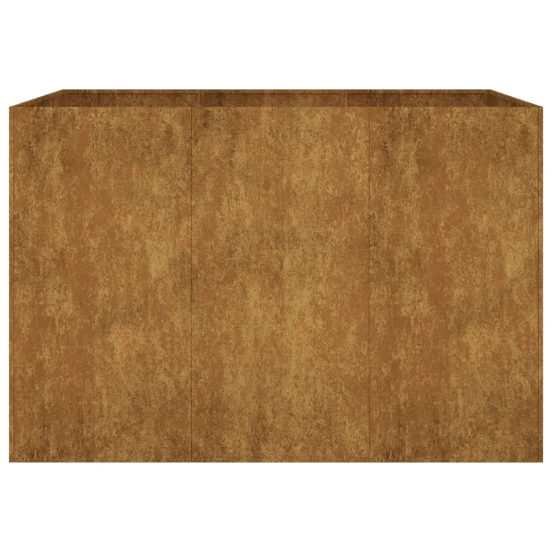 Jardinière bac lit surélevé plantes fleurs terrasse jardin de jardin 120 x 80 x 80 cm acier corten marron 02_0039349