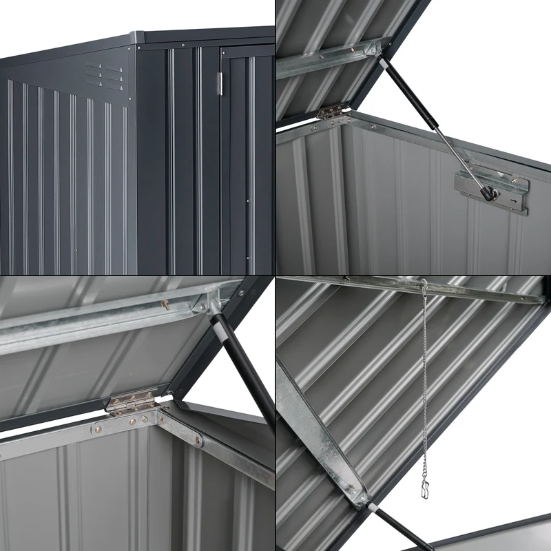 Cache-poubelle pour 3 poubelles gris 03_0009092