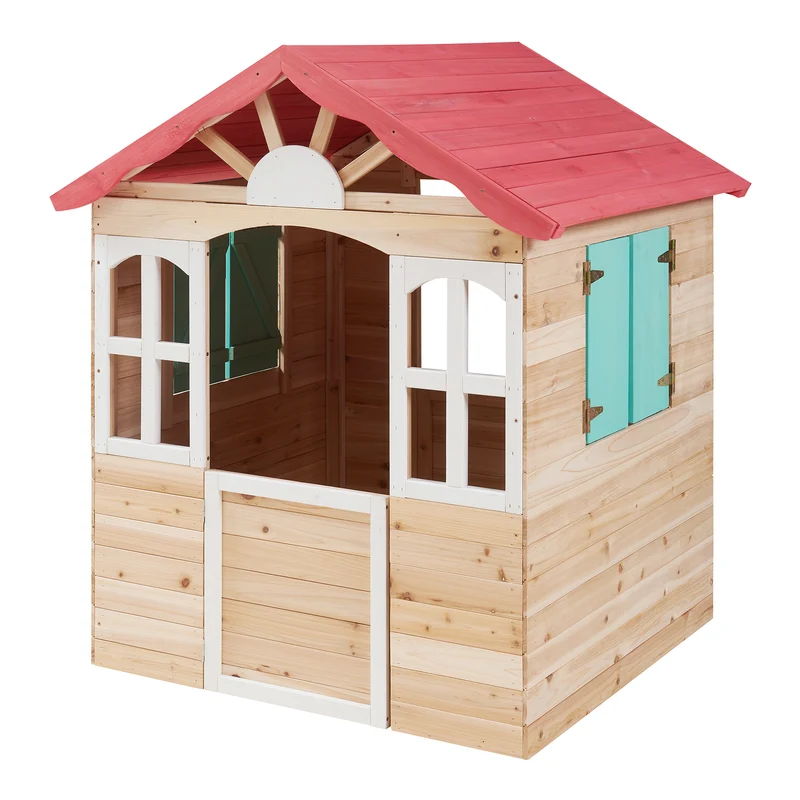 Cabane de jeu d'extérieur 130 x 115 x 101 cm bois de sapin 03_0009086