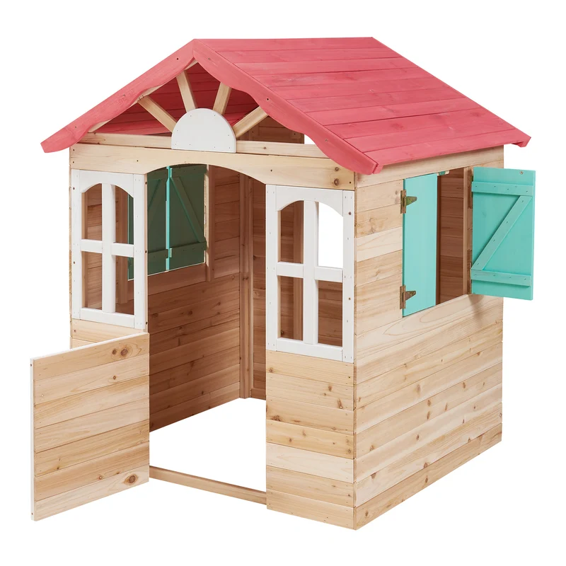 Cabane de jeu d'extérieur 130 x 115 x 101 cm bois de sapin 03_0009086