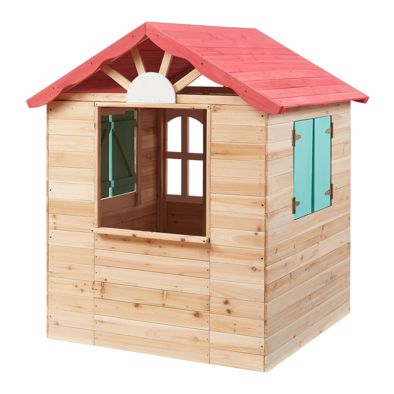Cabane de jeu d'extérieur 130 x 115 x 101 cm bois de sapin 03_0009086