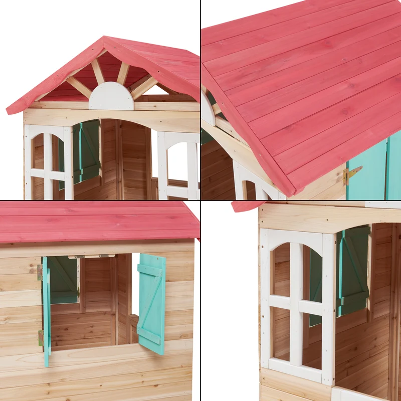 Cabane de jeu d'extérieur 130 x 115 x 101 cm bois de sapin 03_0009086