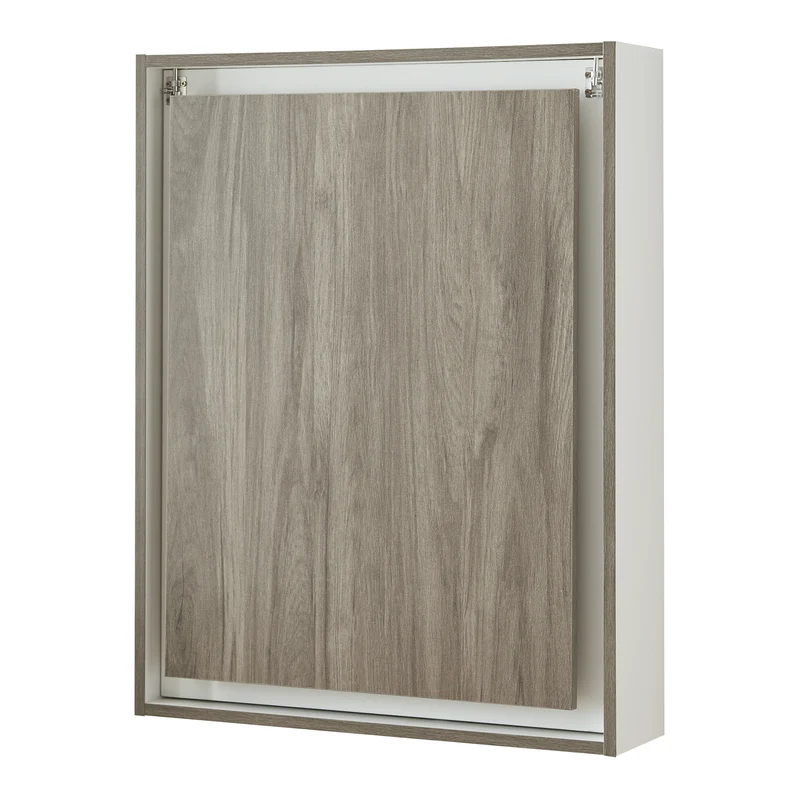 Bureau table poste de travail mural pliant 72 x 77 x 59 cm blanc effet bois 03_0009060