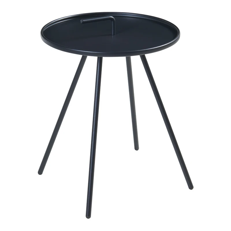 Table d'appoint de jardin acier 55 x 42 cm noir 03_0010903