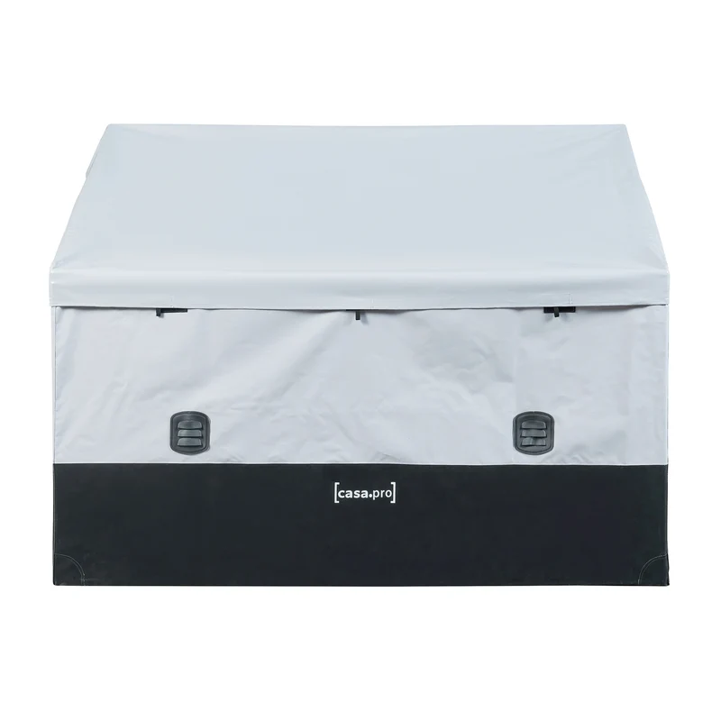 Boîte de rangement d'extérieur 850 litres 147 x 86 cm gris noir 03_0009013