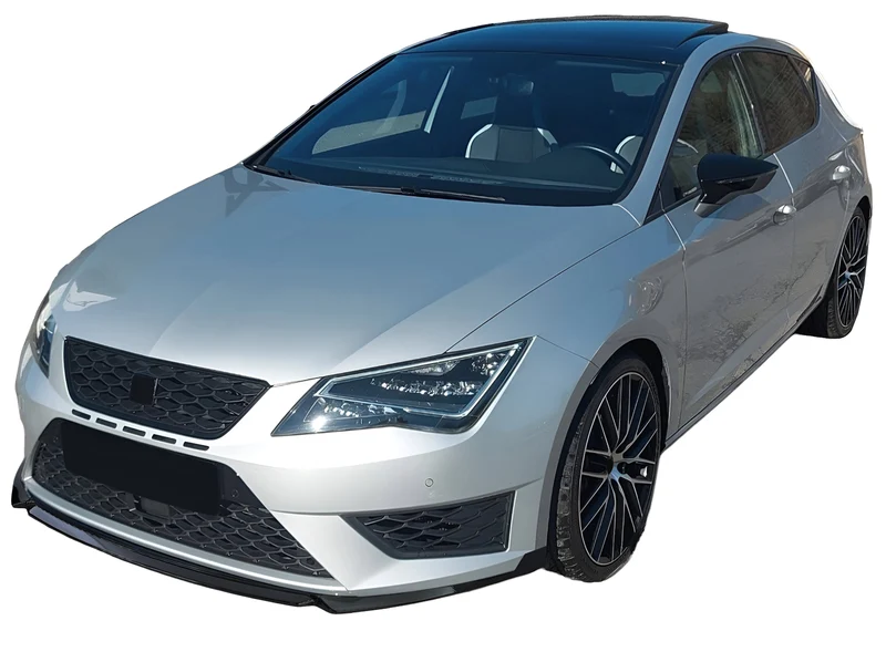 Lame avant splitter Seat Leon 5F Cupra 2012-2020 noir brillant