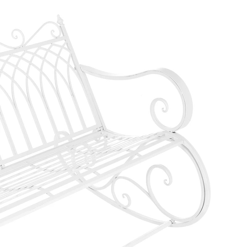 Banc à bascule vintage métal 85 x 113 x 95 cm blanc 03_0008973