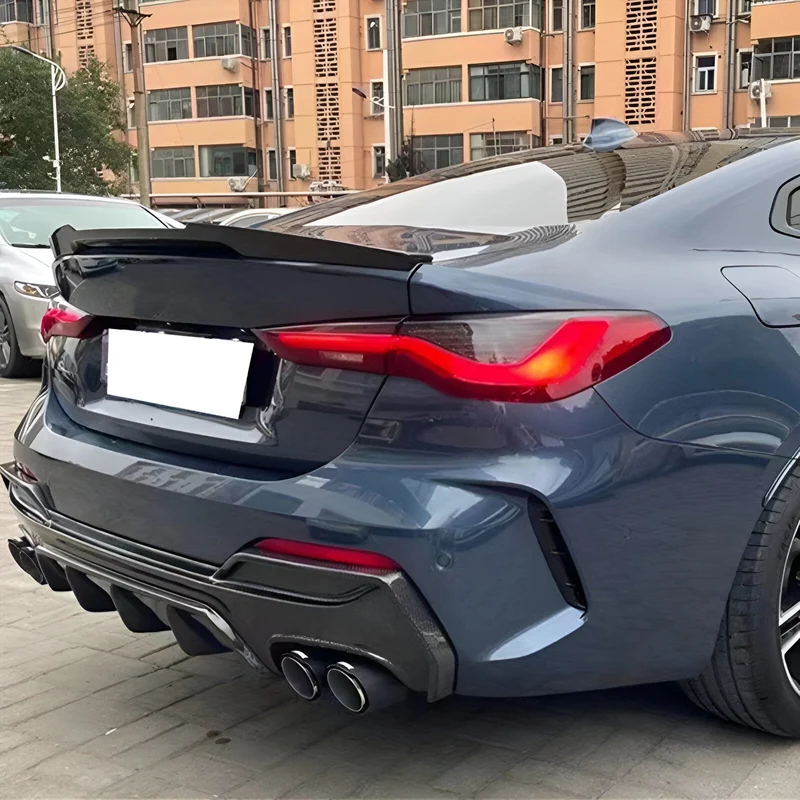 Spoiler aileron M4 Competition BMW Série 4 G22 G23 noir brillant carbone