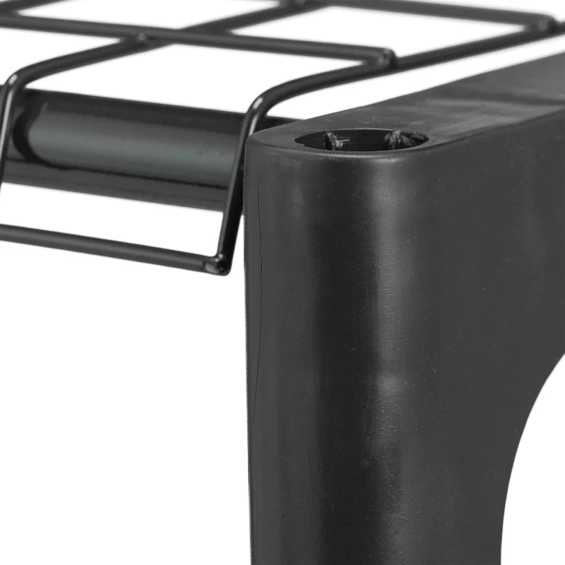 Étagère à plantes intérieur moderne 3 niveaux 60 x 30 x 80 cm en plastique noir 13_0014982