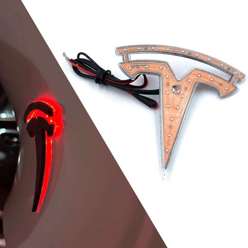 Emblème de calandre Tesla Lumineux